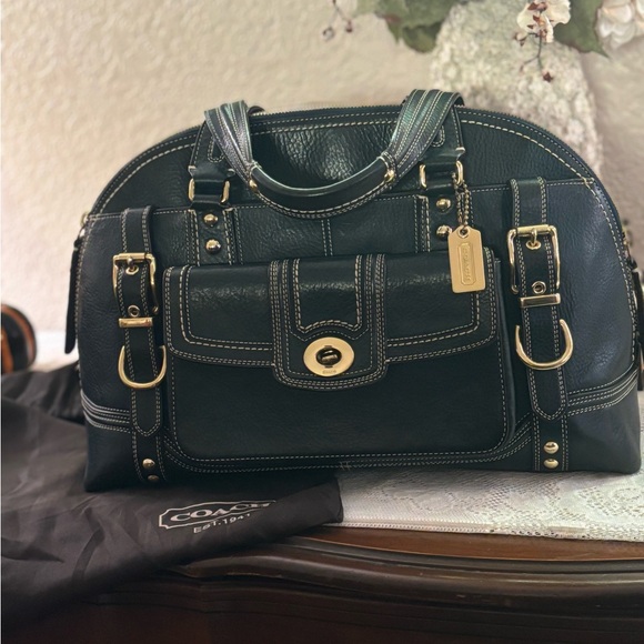 Coach Hampton Miranda satchel MINT condition navy color RARE limited - Picture 1 of 12
